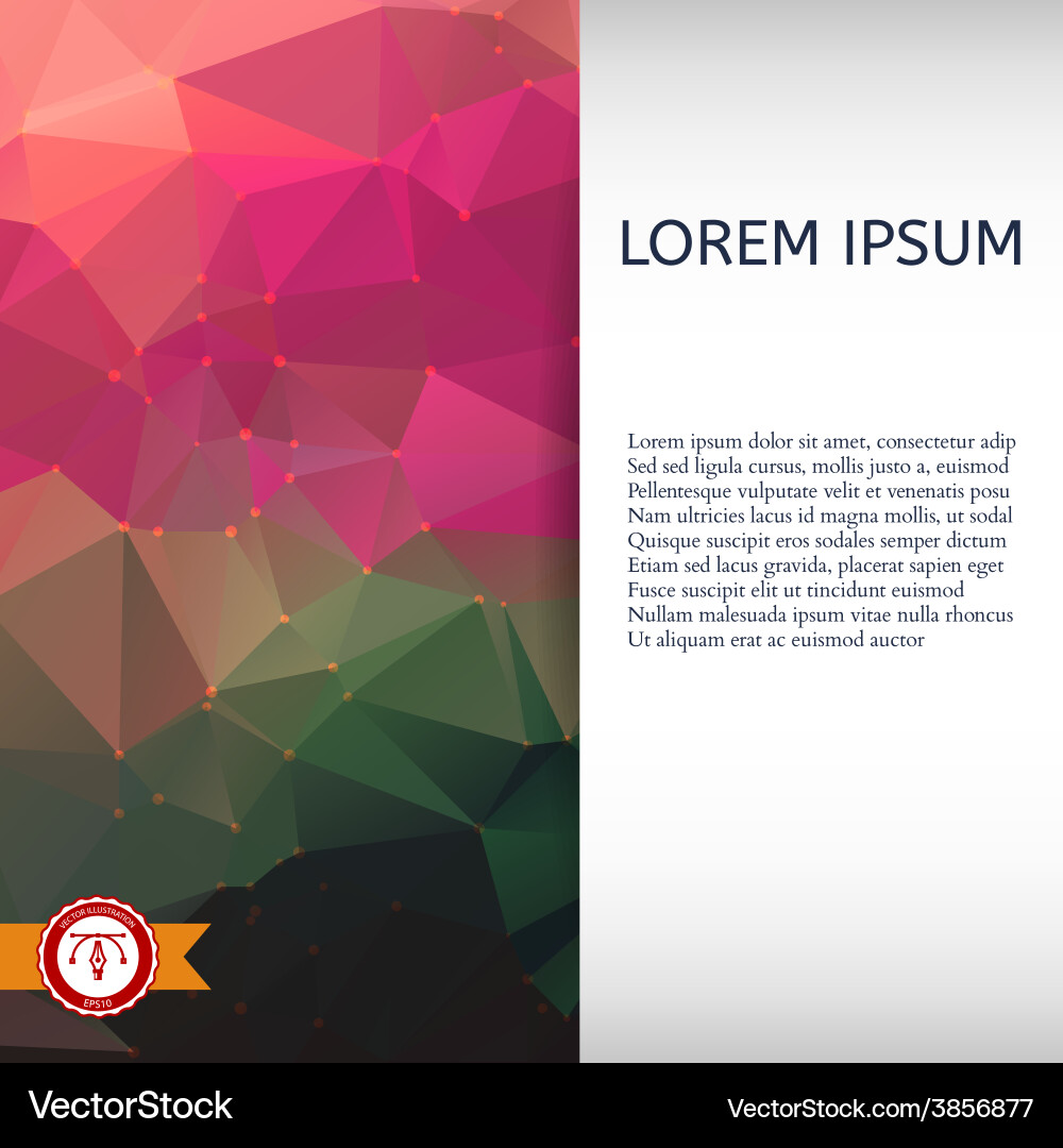 Abstract colorful triangles background Vector Image