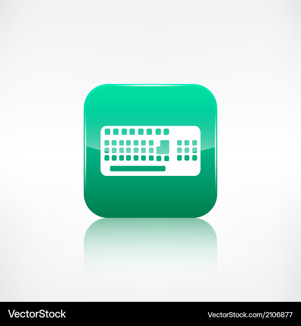 Computer keyboard web icon application button vector image