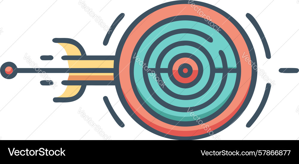 Dynamic target scope and aiming system design vector image