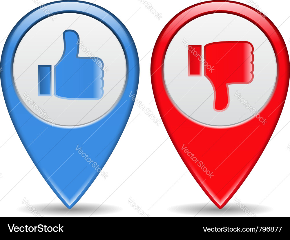 Like and Unlike Buttons vector image