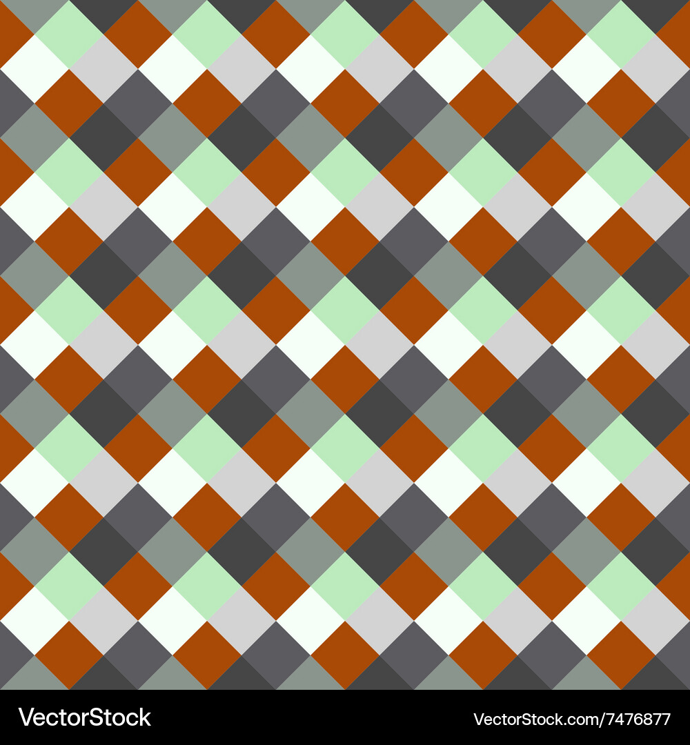 Seamless geometric checked pattern diagonal Vector Image
