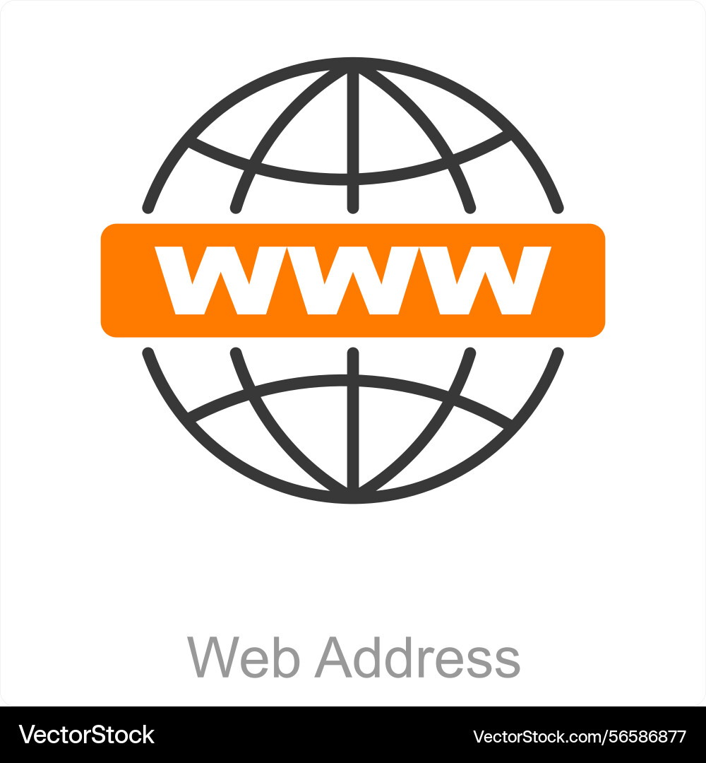 Web address icon concept Vector Image