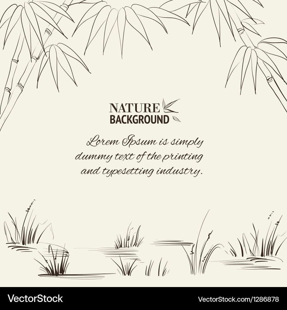 Bamboo Frame Pattern Royalty Free Vector Image