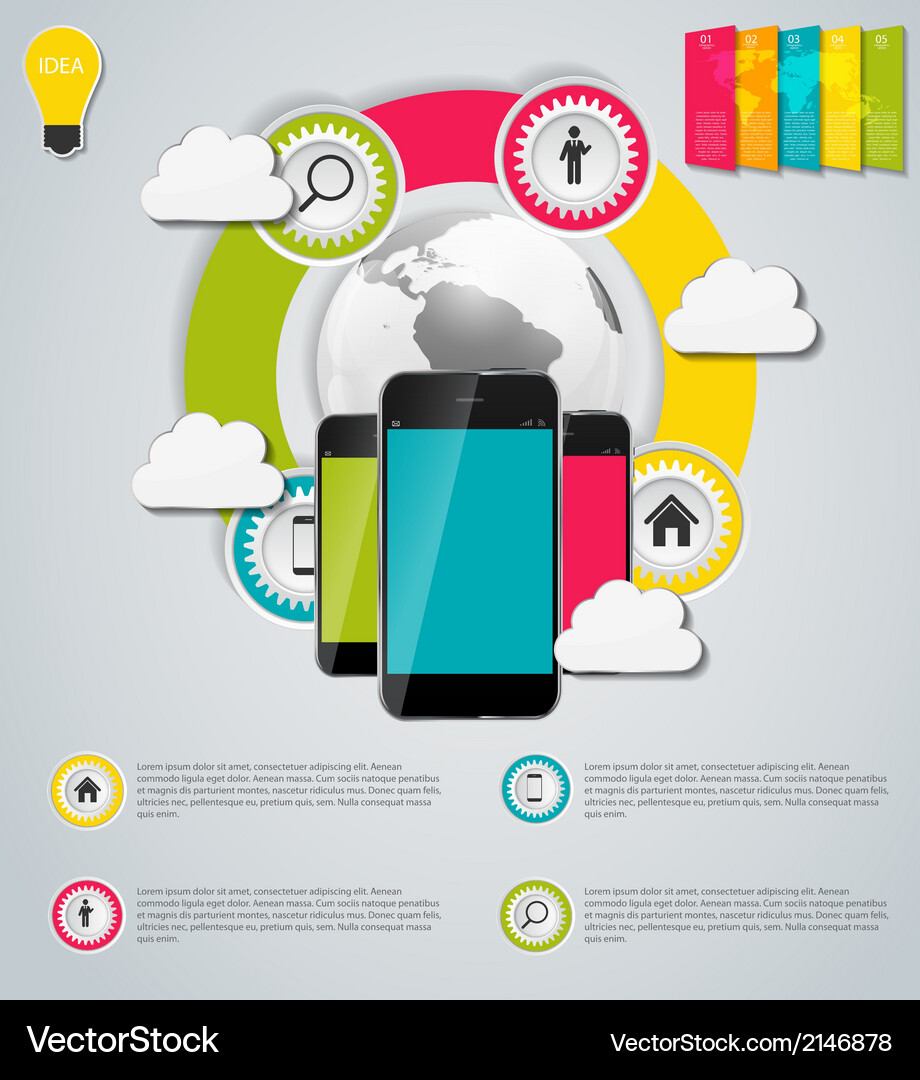 Cloud computing concept Vector Image