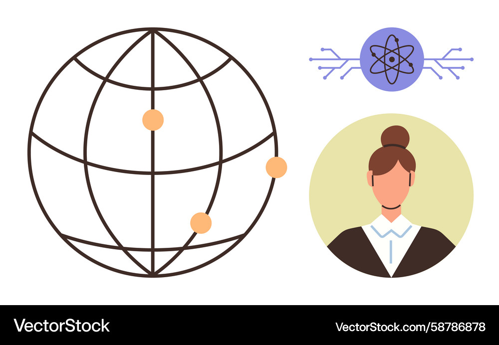 Global networking science innovation Global networking science innovation Vector Image