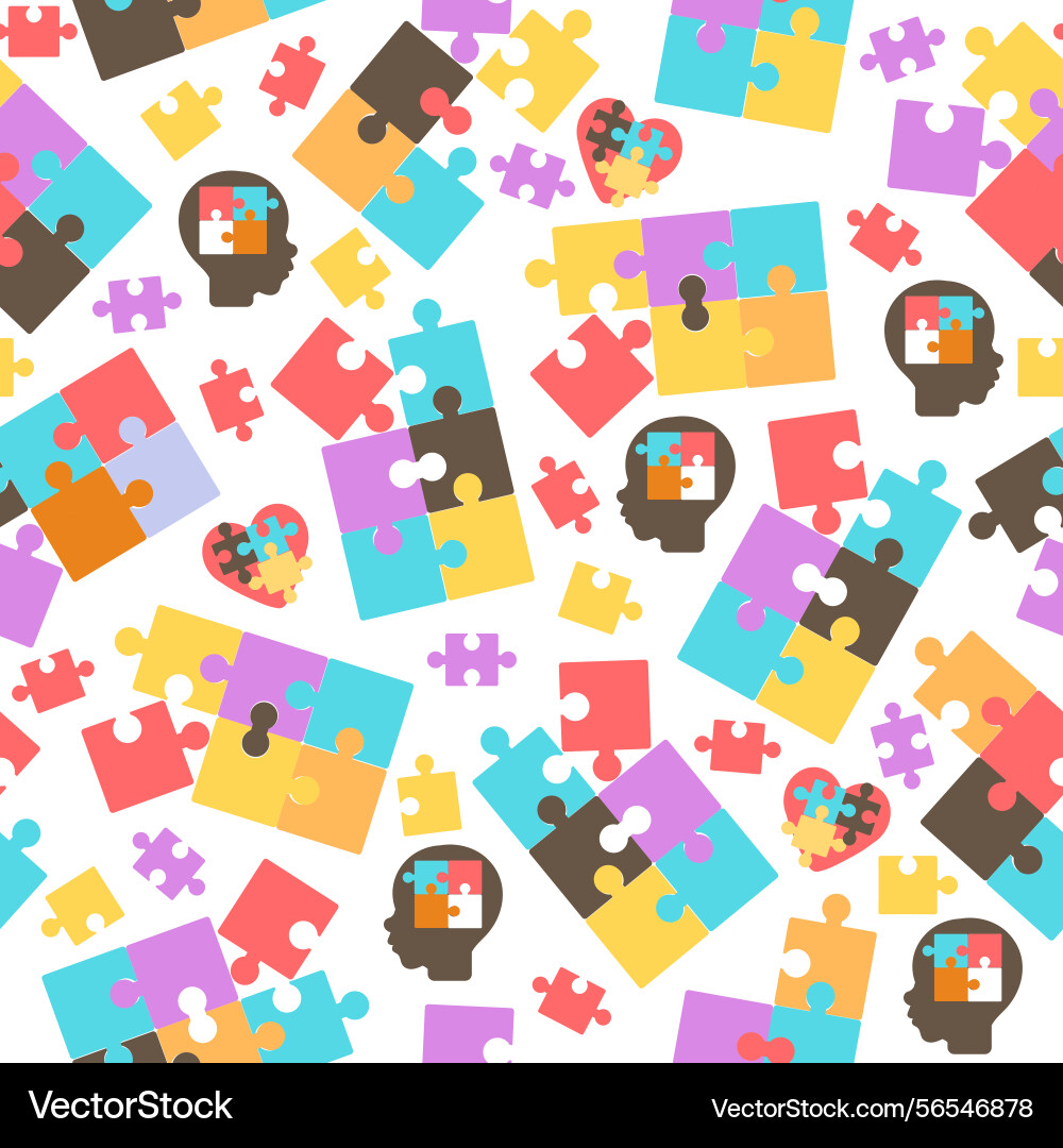 Multicolored puzzle folding picture from Multicolored puzzle folding picture from vector image