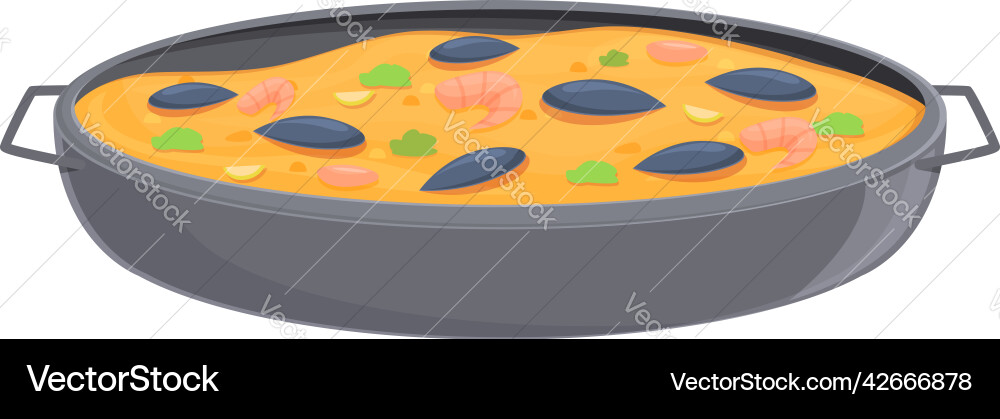 Paella Essen Ikone Cartoon spanische Küche Paella Essen Ikone Cartoon spanische Küche vektorbild