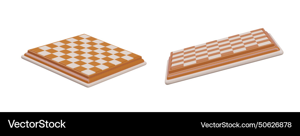 Realistic empty chessboard in different positions Realistic empty chessboard in different positions Vector Image