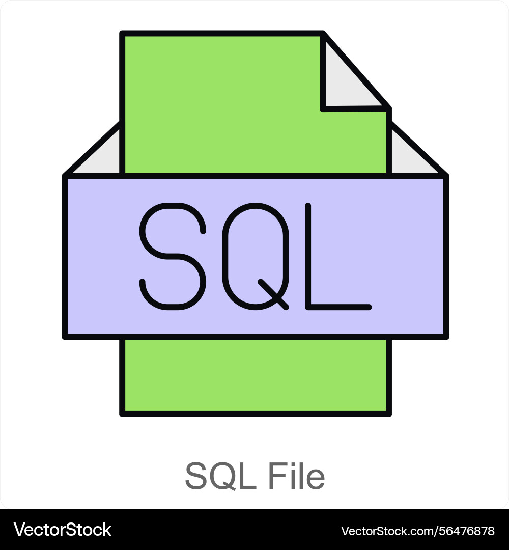 Sql file icon concept vector image