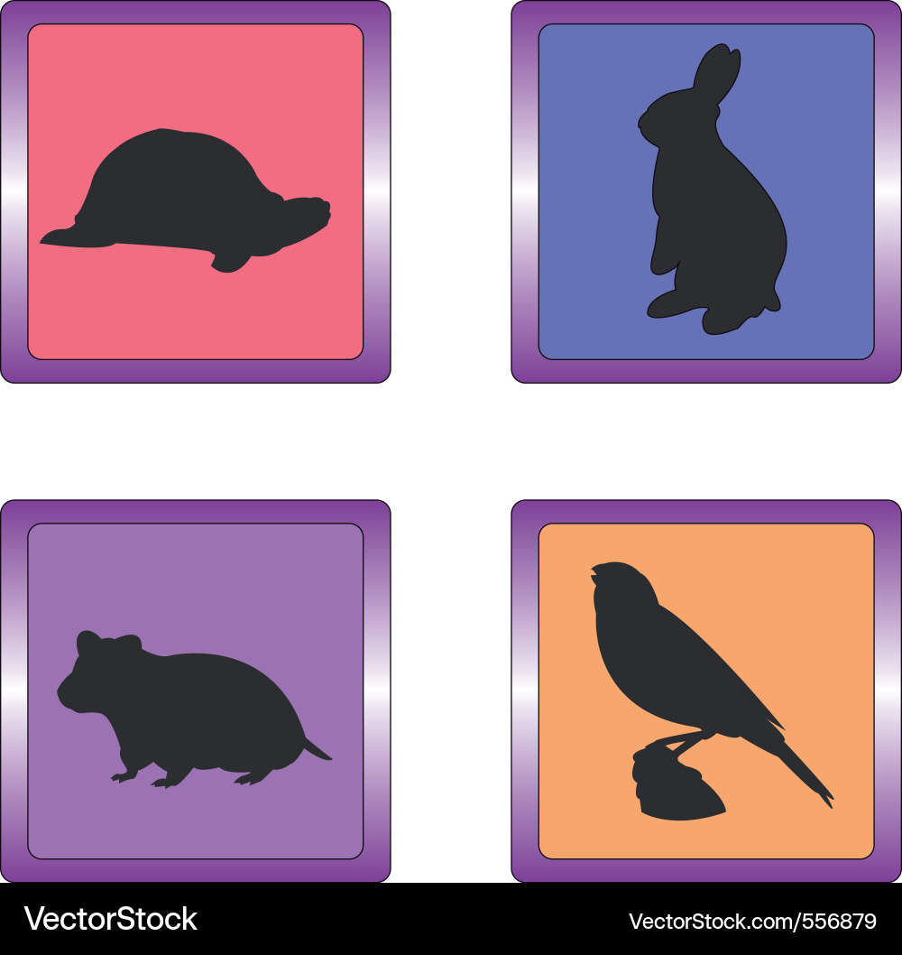 Animal Silhouettes Vector Image