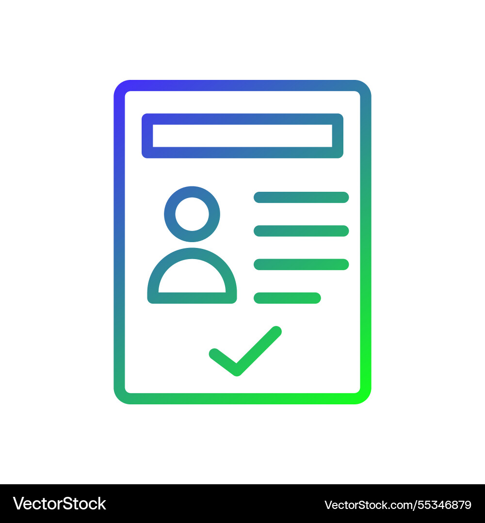 Approved document with user data and checkmark Approved document with user data and checkmark vector image