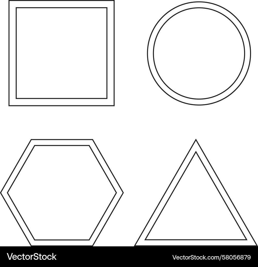 Black Triangular Frame Template Vector Image