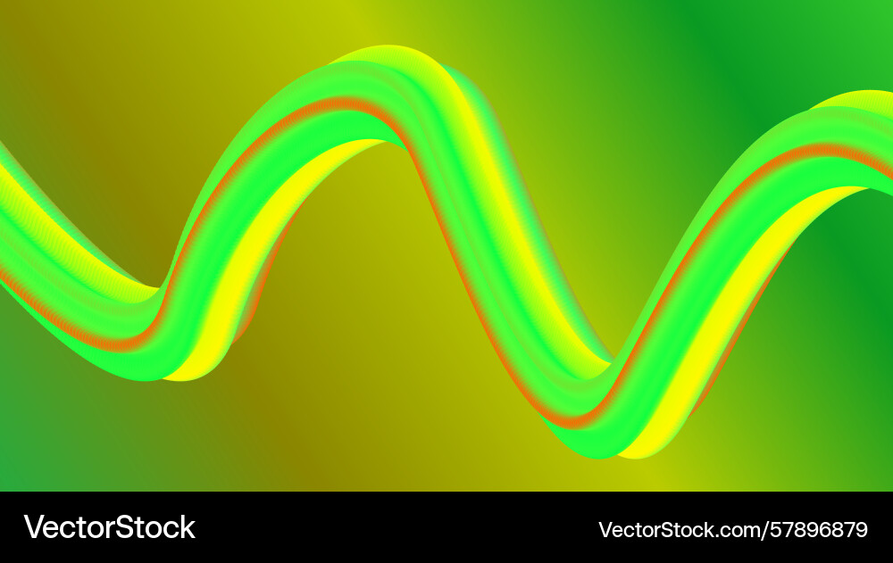 Blend 3d flowing gradient green background design Vector Image