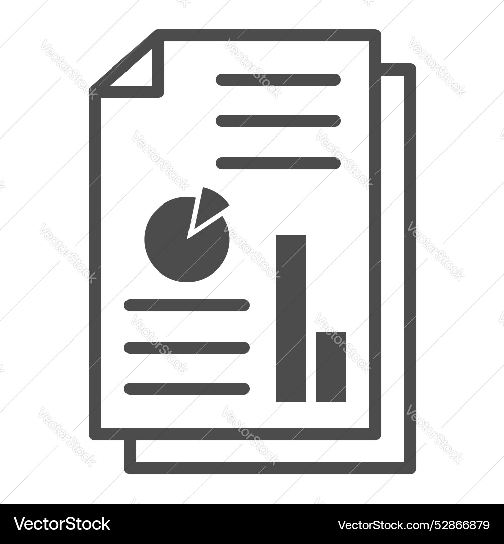 File document icons with chart or graph File document icons with chart or graph vector image