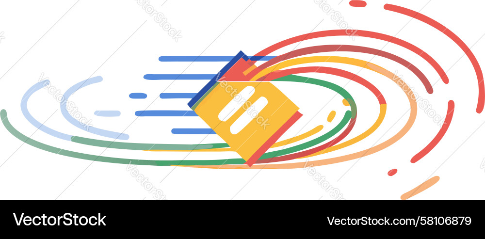 Fluid Data Stream Vector Image