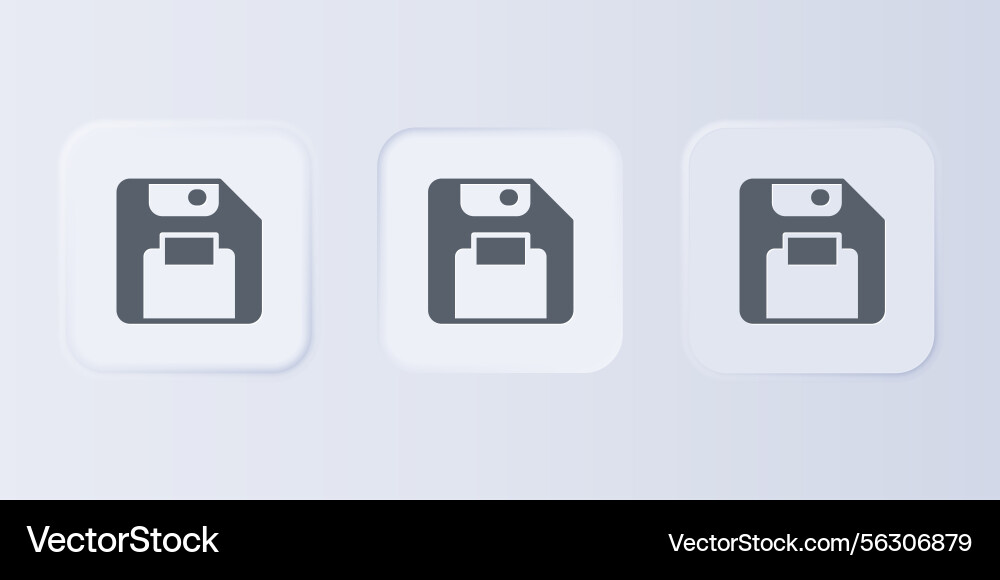 Grey floppy disk for computer data storage icon Grey floppy disk for computer data storage icon vector image