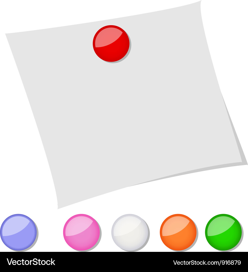Magnetic Sticky Note vector image