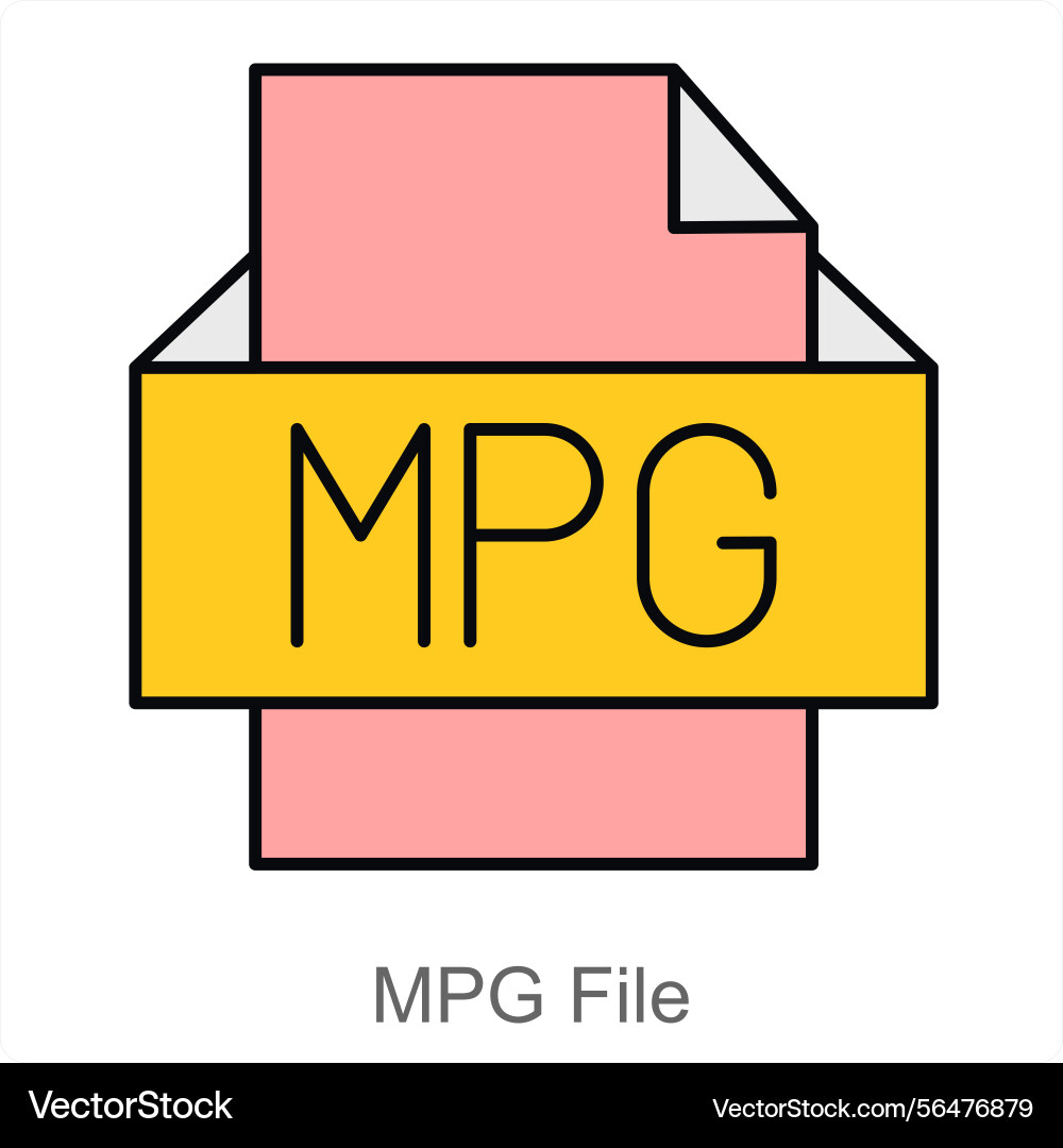 Mpg file icon concept vector image