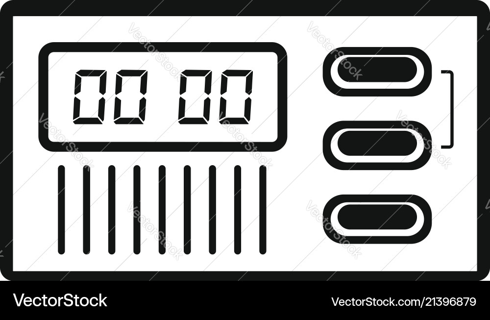 Retro digital clock icon simple style Retro digital clock icon simple style vector image