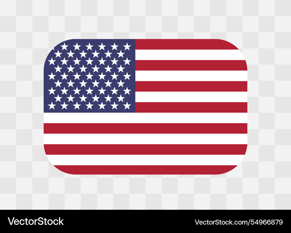 Rounded rectangle flag of united states america Rounded rectangle flag of united states america Vector Image