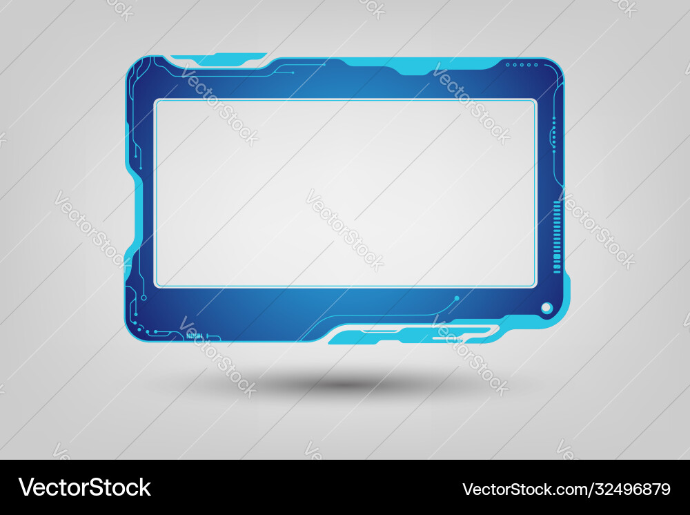 Sci-Fi Hologram Frame Template Royalty Free Vector Image