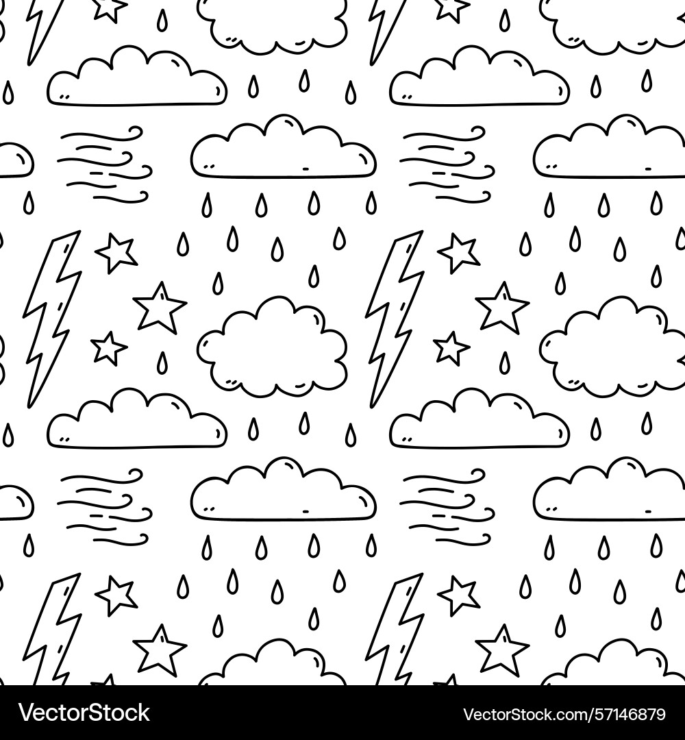 Seamless pattern with weather elements Seamless pattern with weather elements Vector Image
