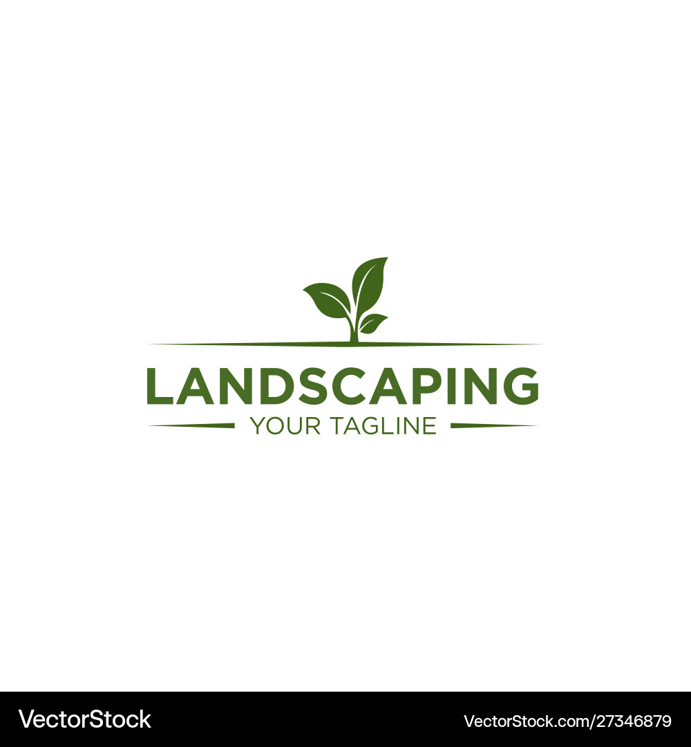 Logo leaf landscaping Vector Images \u0026 Graphics for Commercial Use |  VectorStock, image size:1000x1080