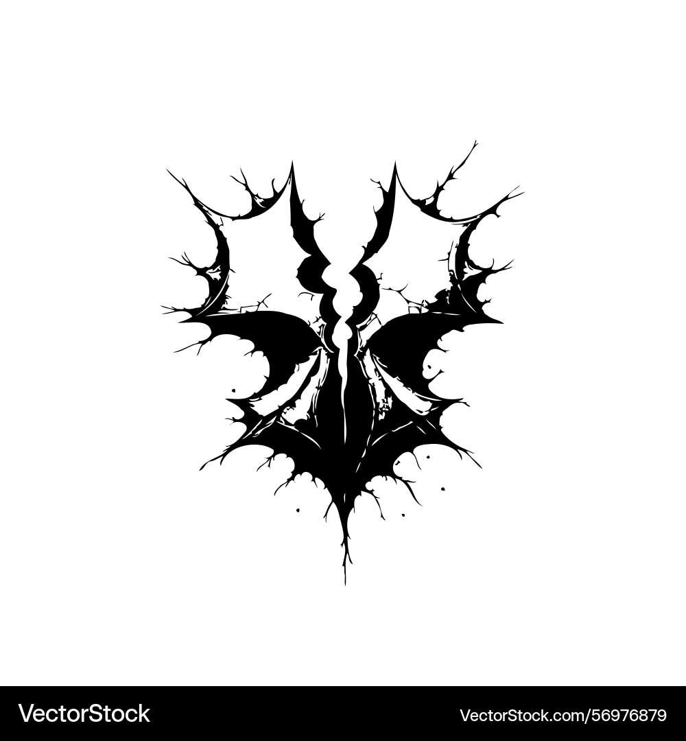 Stylized symmetrical emblem with sharp edges Stylized symmetrical emblem with sharp edges vector image
