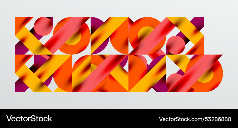 Circles and shadows colorful round elements Vector Image