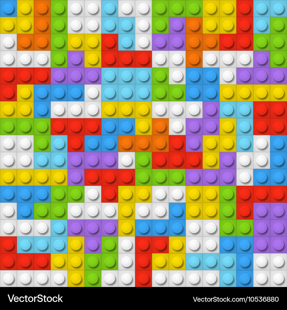 Color constructor blocks seamless background vector image