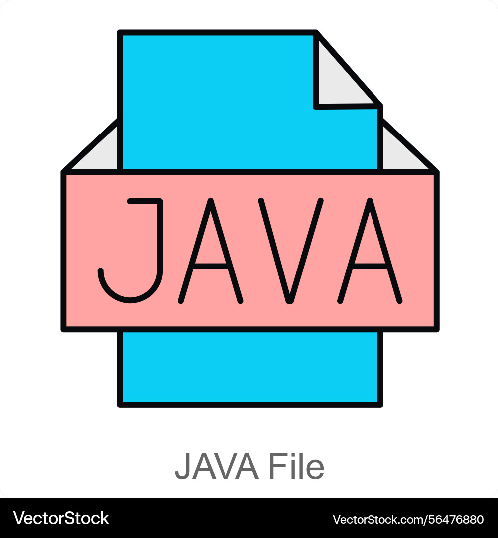 Java file icon concept vector image