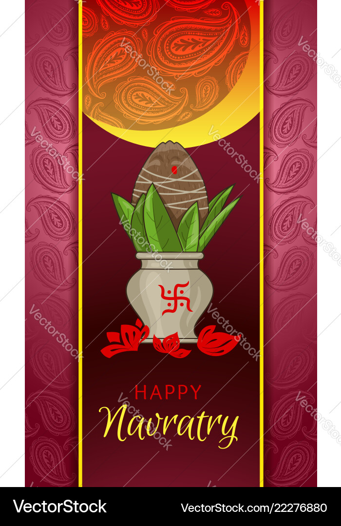 Navaratri Celebration Banner Vector Image