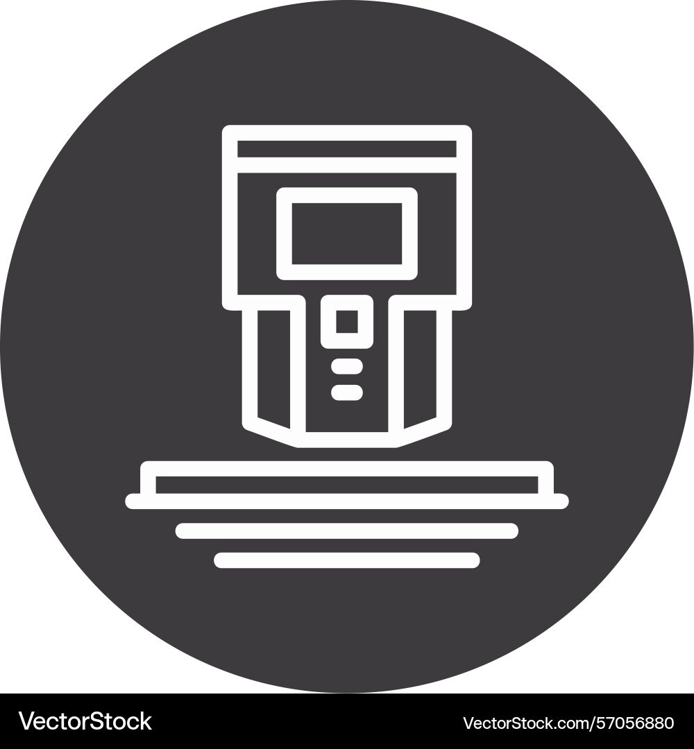 Stud finder line circle style icon design Vector Image