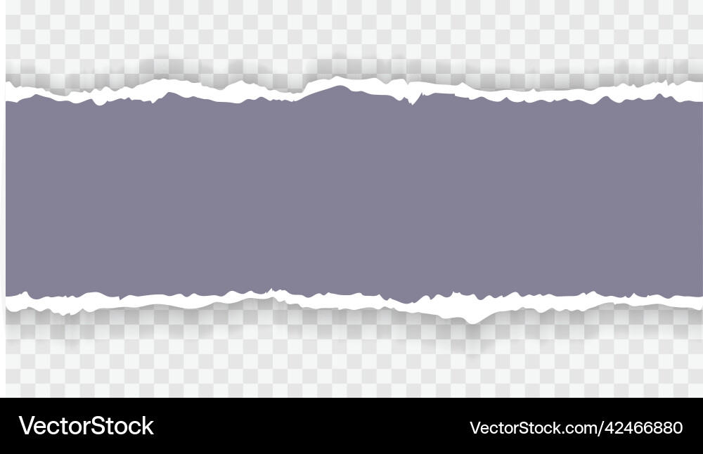 Torn paper with ripped edges and soft shadow Torn paper with ripped edges and soft shadow vector image