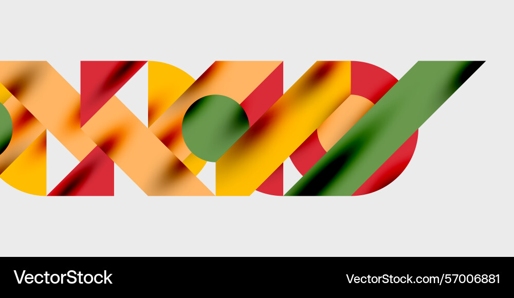 Abstract geometric shapes overlap creating Vector Image