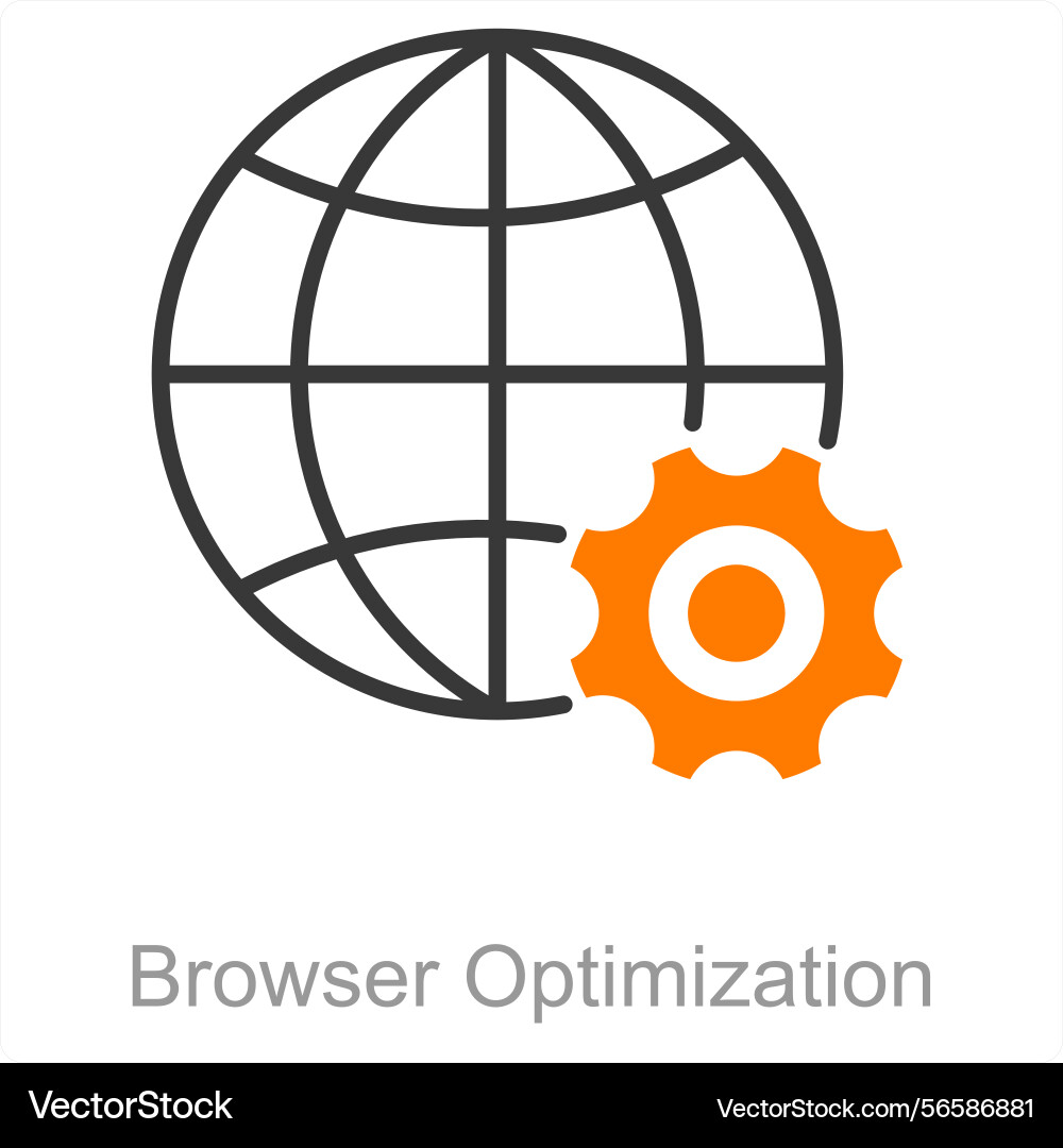 Browser optimization icon concept Vector Image