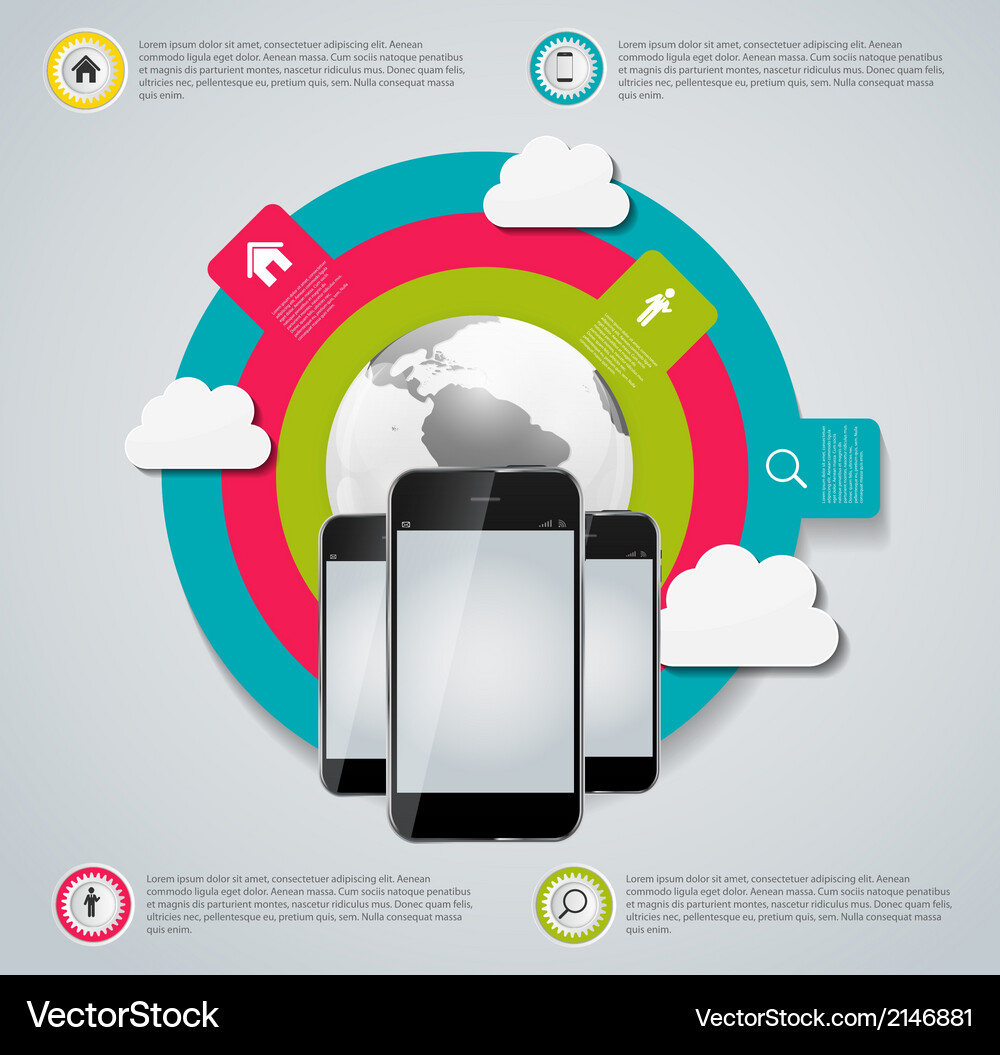 Cloud computing concept Vector Image