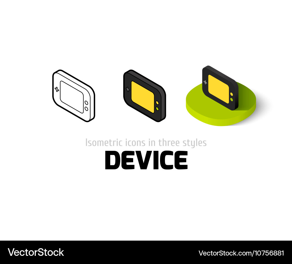 Device icon in different style Vector Image