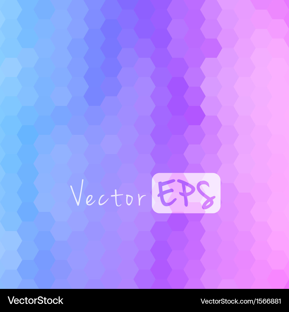 Digital hexagon pixel mosaic bright background vector image