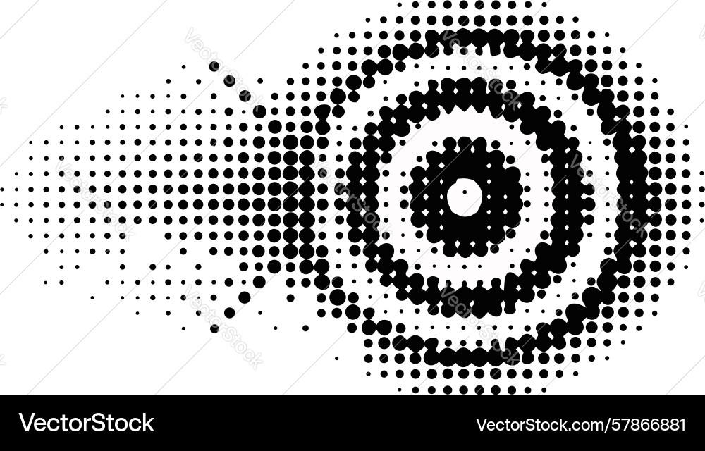 Halftone radial pattern abstract background vector image