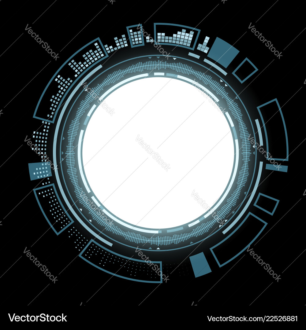 Hud user interface with white background Hud user interface with white background vector image