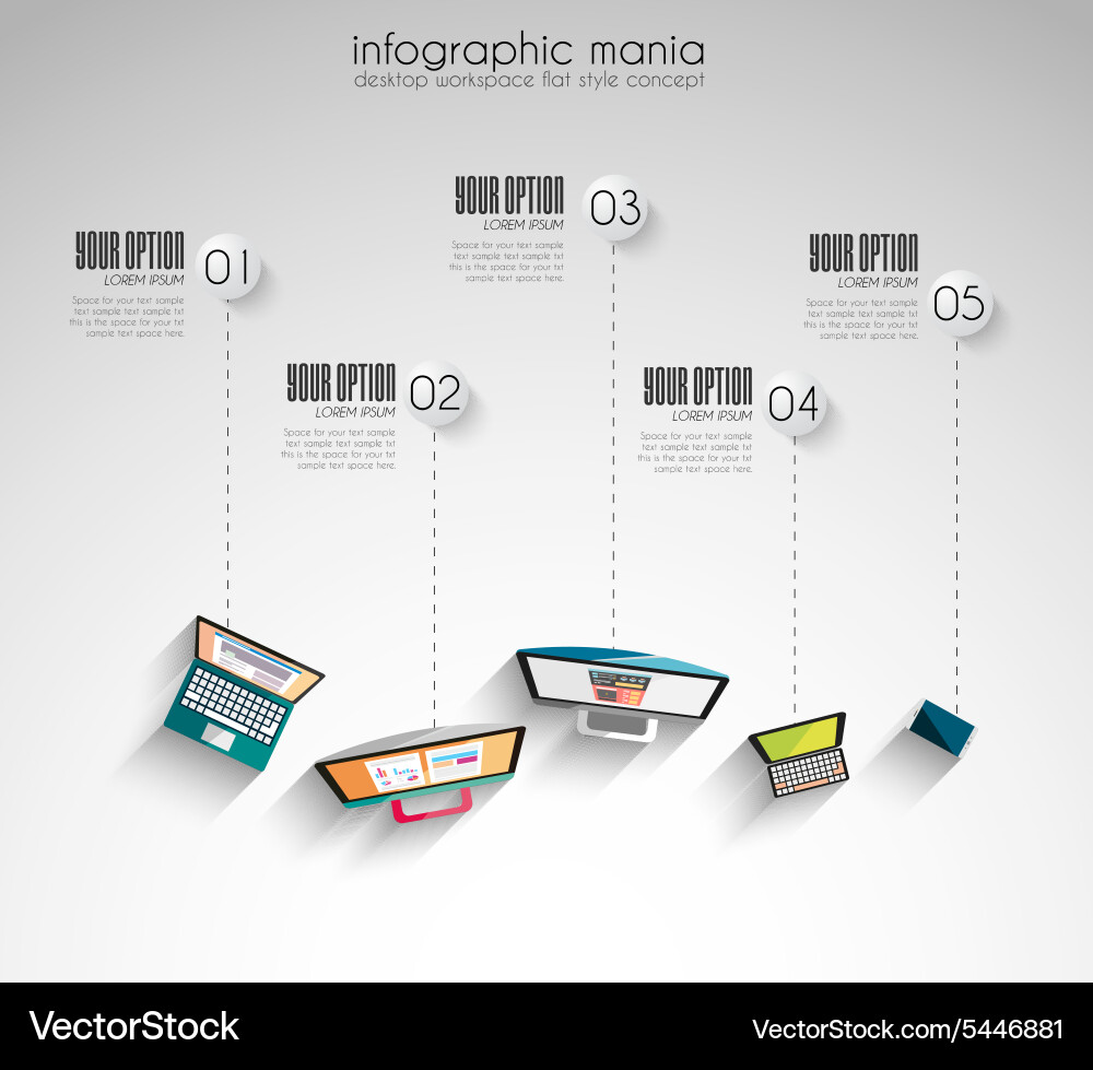 Ideal workspace for teamwork and brainsotrming Vector Image