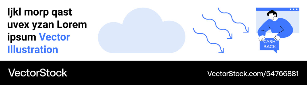 Interactive abstract cloud design with wind arrows Interactive abstract cloud design with wind arrows vector image