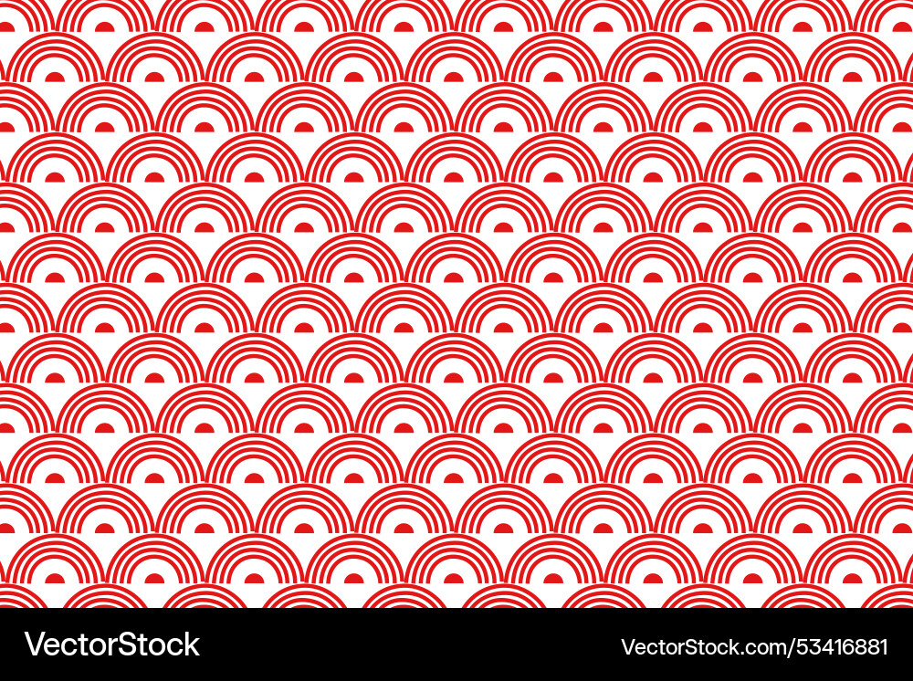 Seamless pattern with red overlapping scallops Seamless pattern with red overlapping scallops Vector Image