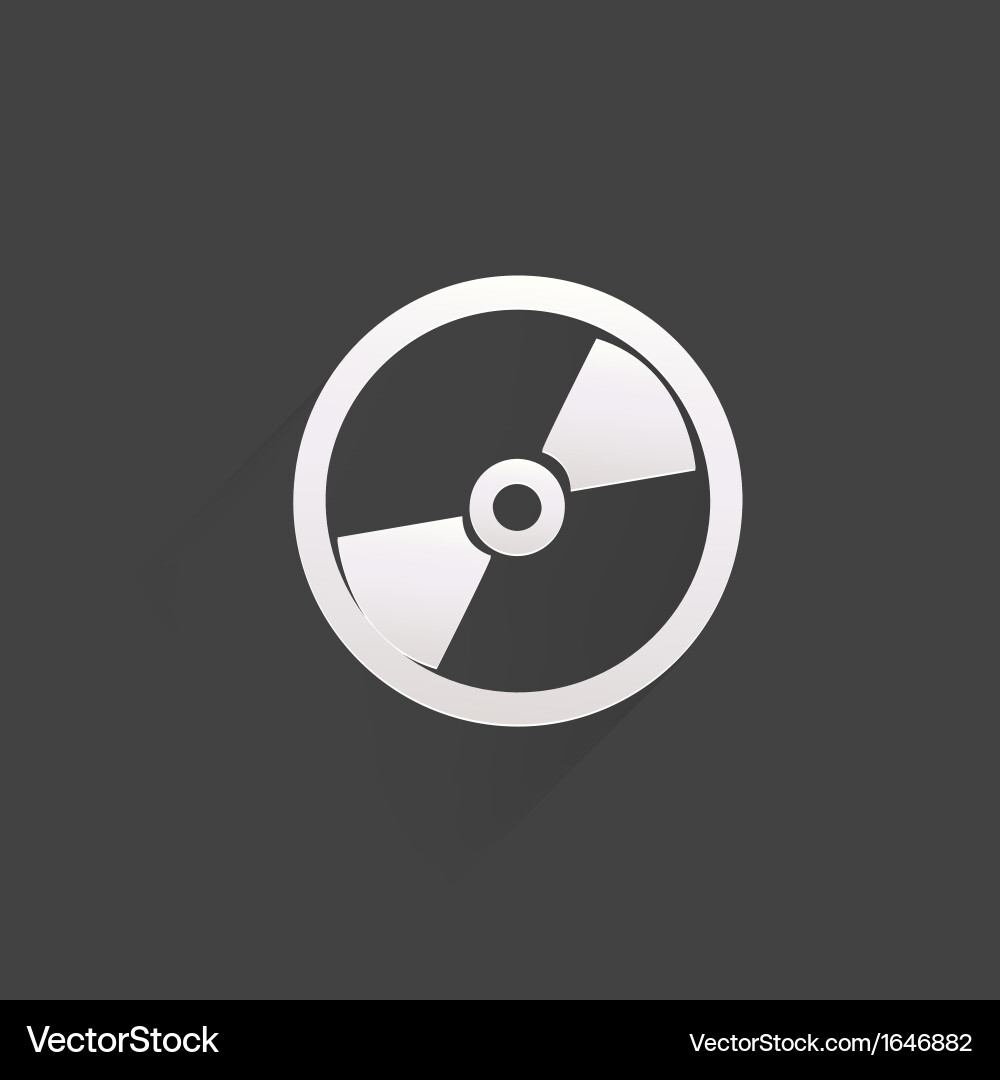 Compact disk web iconflat design vector image