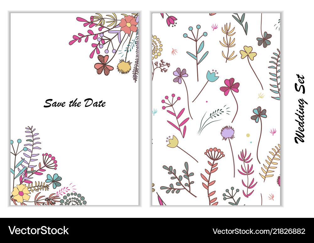Design for wedding greeting card and seamless Design for wedding greeting card and seamless vector image