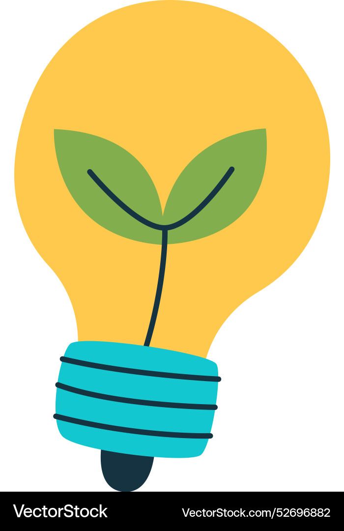 Energy saving lamp logo Royalty Free Vector Image