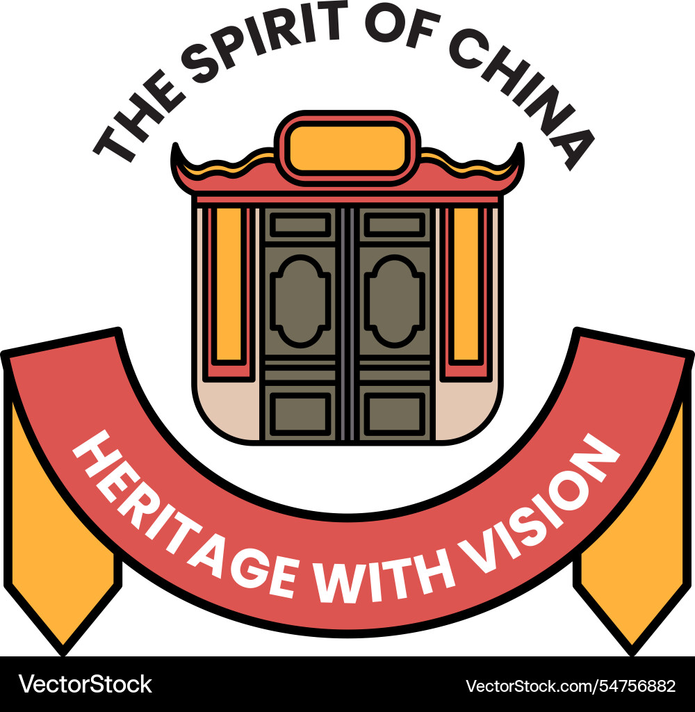 In concept of chinese culture line style In concept of chinese culture line style vector image