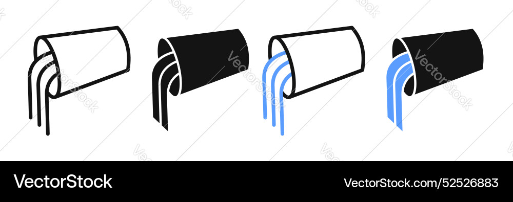 Adding liquid thin line icon set Adding liquid thin line icon set vector image