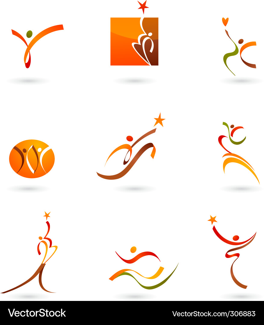 Dynamic Flowing Shapes vector image